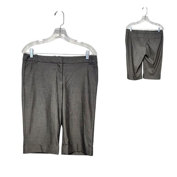The Limited Herringbone Drew Fit Bermuda Casual Dress Shorts Color Gray Size 6 - Picture 1 of 6